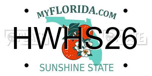 HWHS26 Florida License Plate