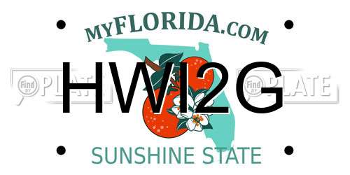 HWI2G Florida License Plate