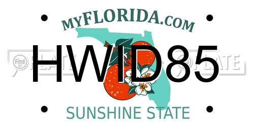 HWID85 Florida License Plate