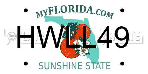 HWLL49 Florida License Plate