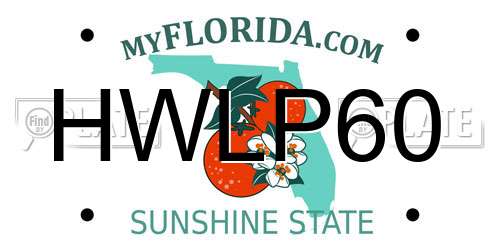 HWLP60 Florida License Plate