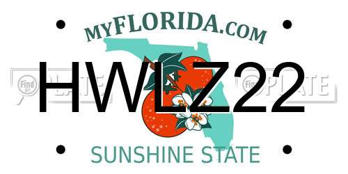 HWLZ22 Florida License Plate