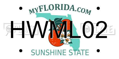 HWML02 Florida License Plate