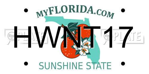 HWNT17 Florida License Plate