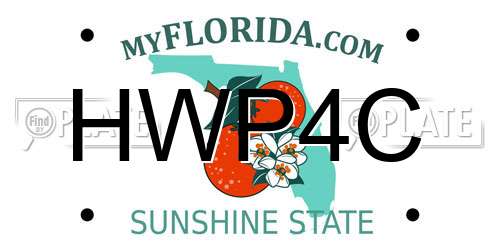 HWP4C Florida License Plate