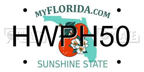 HWPH50 Florida License Plate
