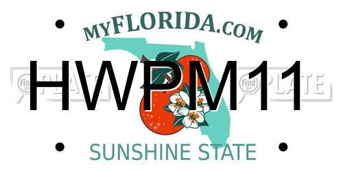 HWPM11 Florida License Plate