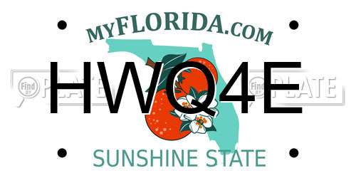 HWQ4E Florida License Plate