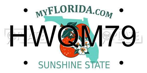 HWQM79 Florida License Plate