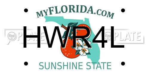 HWR4L Florida License Plate