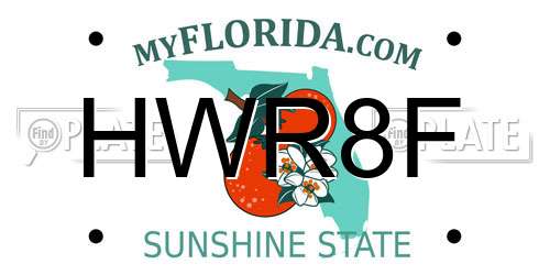 HWR8F Florida License Plate
