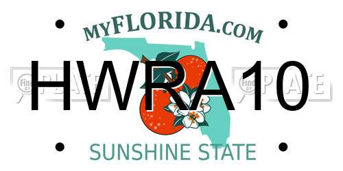 HWRA10 Florida License Plate