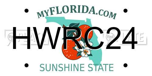 HWRC24 Florida License Plate