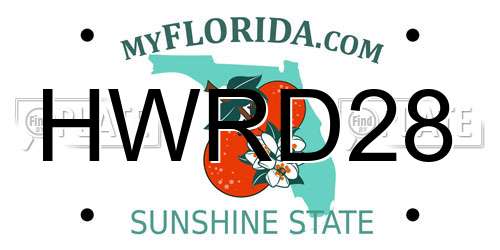 HWRD28 Florida License Plate