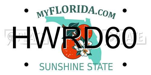 HWRD60 Florida License Plate