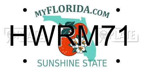 HWRM71 Florida License Plate