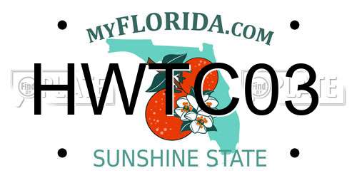 HWTC03 Florida License Plate