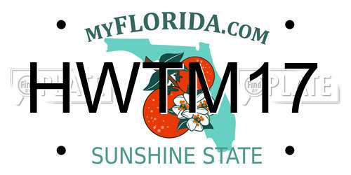 HWTM17 Florida License Plate