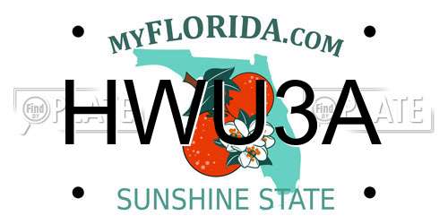 HWU3A Florida License Plate