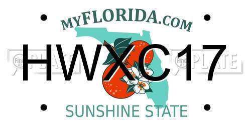 HWXC17 Florida License Plate