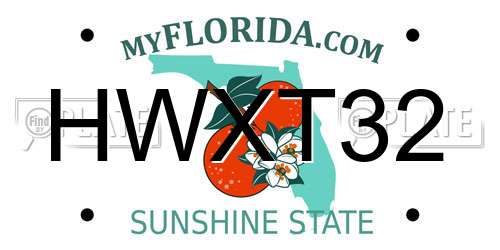 HWXT32 Florida License Plate
