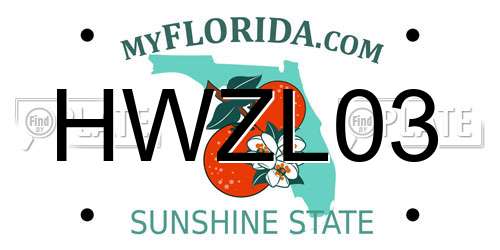 HWZL03 Florida License Plate