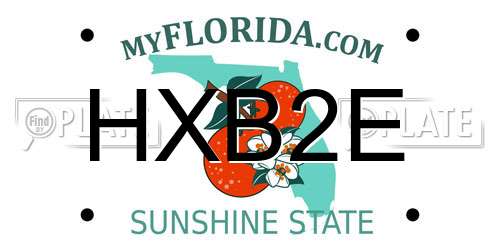 HXB2E Florida License Plate