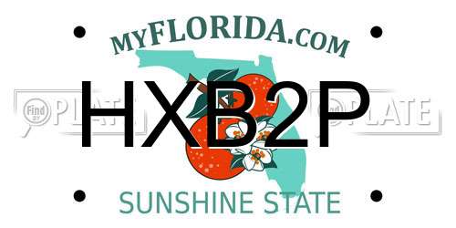 HXB2P Florida License Plate