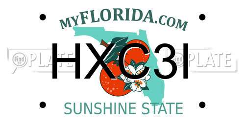 HXC3I Florida License Plate