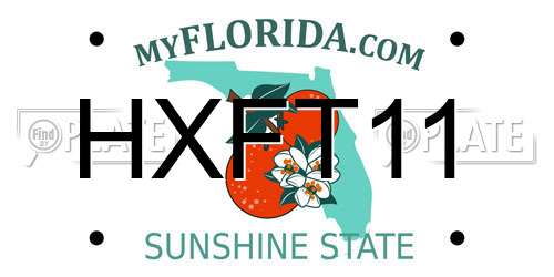 HXFT11 Florida License Plate