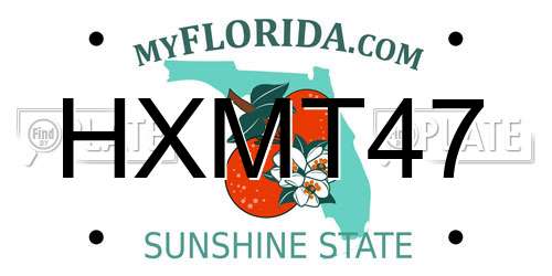 HXMT47 Florida License Plate