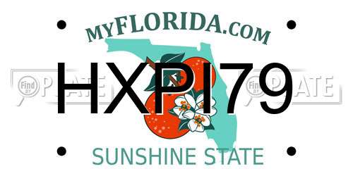 HXPI79 Florida License Plate