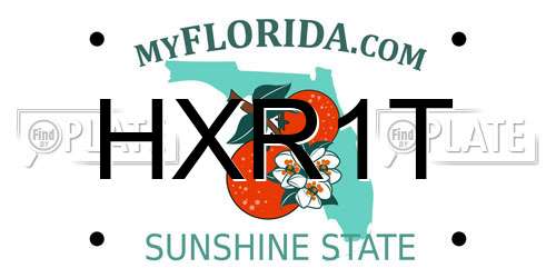 HXR1T Florida License Plate