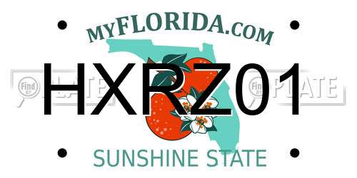 HXRZ01 Florida License Plate
