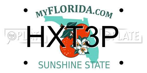 HXT3P Florida License Plate