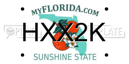 HXX2K Florida License Plate