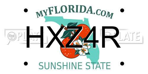 HXZ4R Florida License Plate
