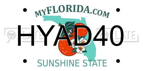 HYAD40 Florida License Plate