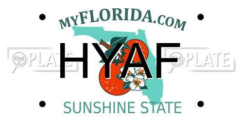 HYAF Florida License Plate