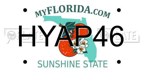 HYAP46 Florida License Plate