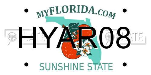HYAR08 Florida License Plate