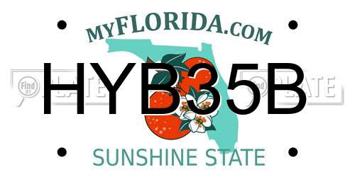 HYB35B Florida License Plate