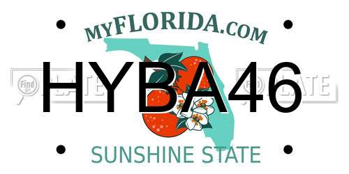 HYBA46 Florida License Plate