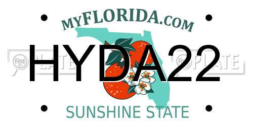 HYDA22 Florida License Plate