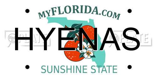 HYENAS Florida License Plate