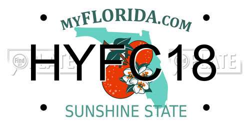 HYFC18 Florida License Plate