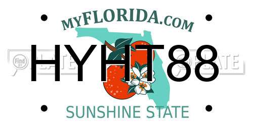 HYHT88 Florida License Plate