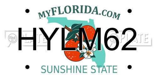 HYLM62 Florida License Plate