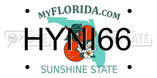 HYNI66 Florida License Plate