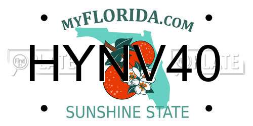 HYNV40 Florida License Plate
